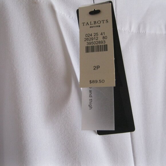 Talbots Petites Pants. Size 2P. White. New with Tags. - Picture 5 of 12
